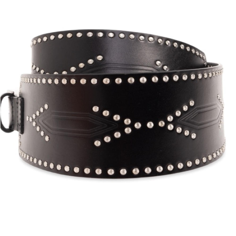ISABEL MARANT TELMA WIDE STUDDED LEATHER BELT L/XL 90cm NWOT - Picture 6 of 16